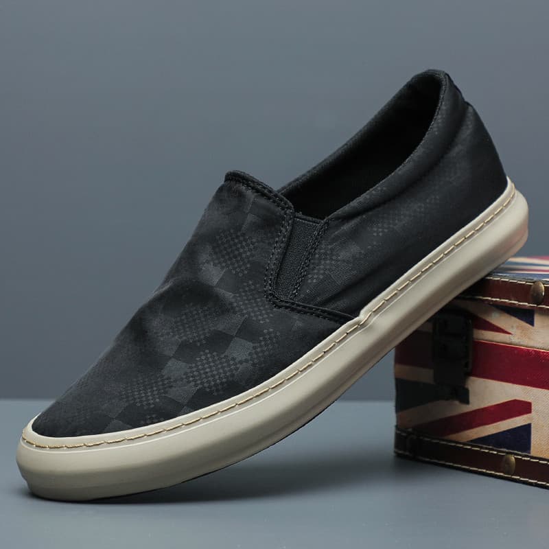 Baoda sapatos De lona De seda gelo masculino 2026 primavera verão novo estilo na moda All-Match pessoas preguiçosas um P