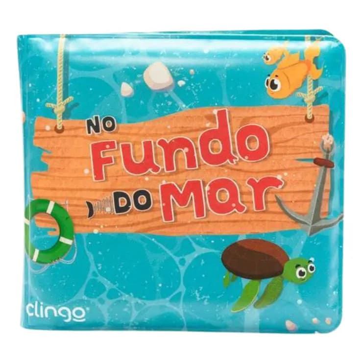 Livro De Banho Infantil Clingo No Fundo Do Mar - Impermeável