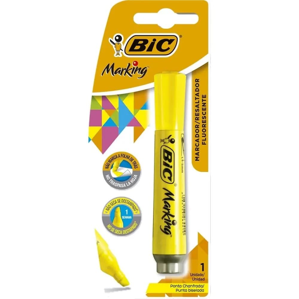 MARCA TEXTO BIC MARKETING AMARELO