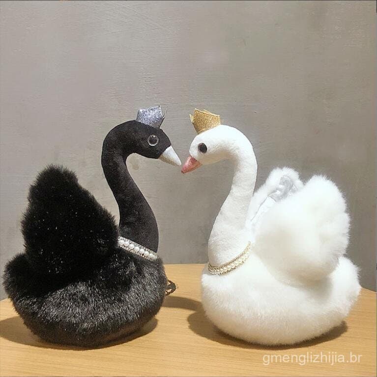 Bonito Desenho Animado Coroa Cisne Crianças Brinquedo De Pelúcia