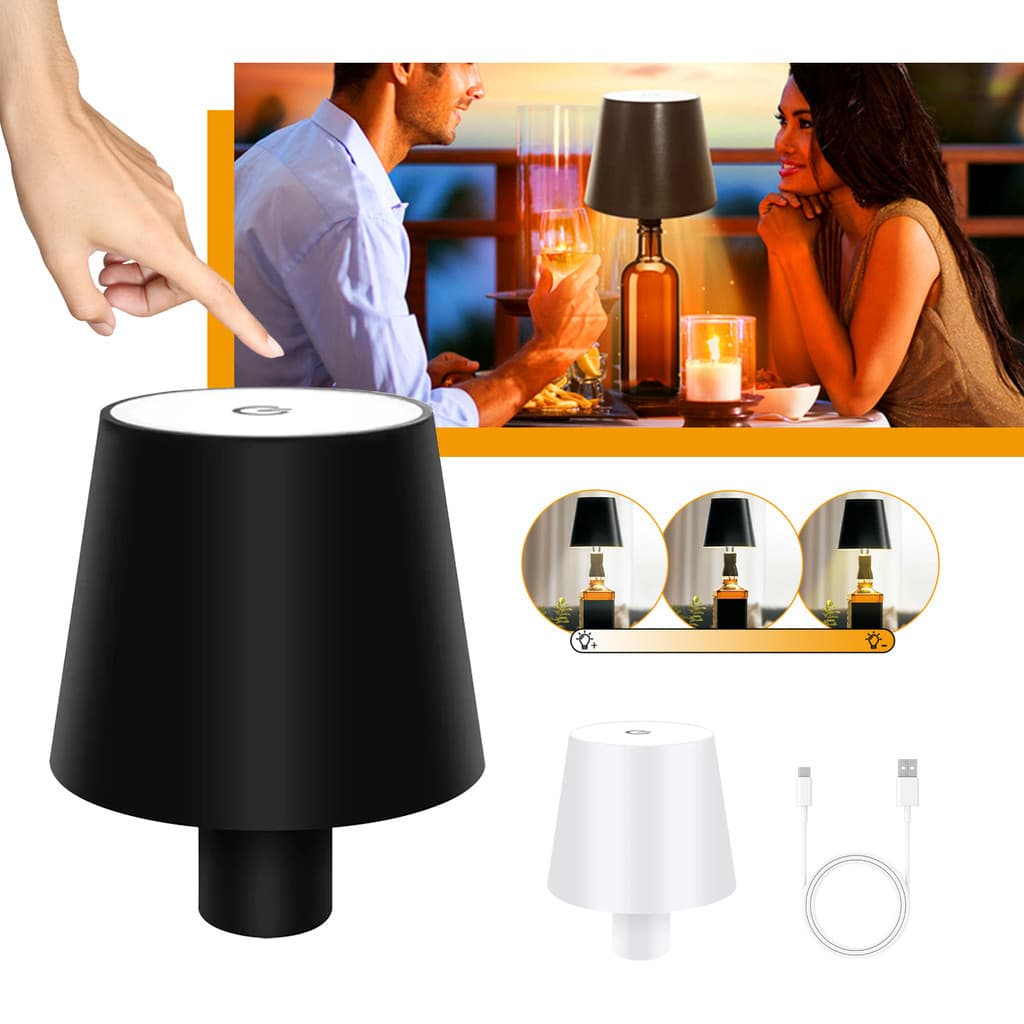 Luminária para Garrafa LED 3 Tons Abajur De Vinho Whisky Abajur de Garrafa Toque Decoração Luz Branco Quente