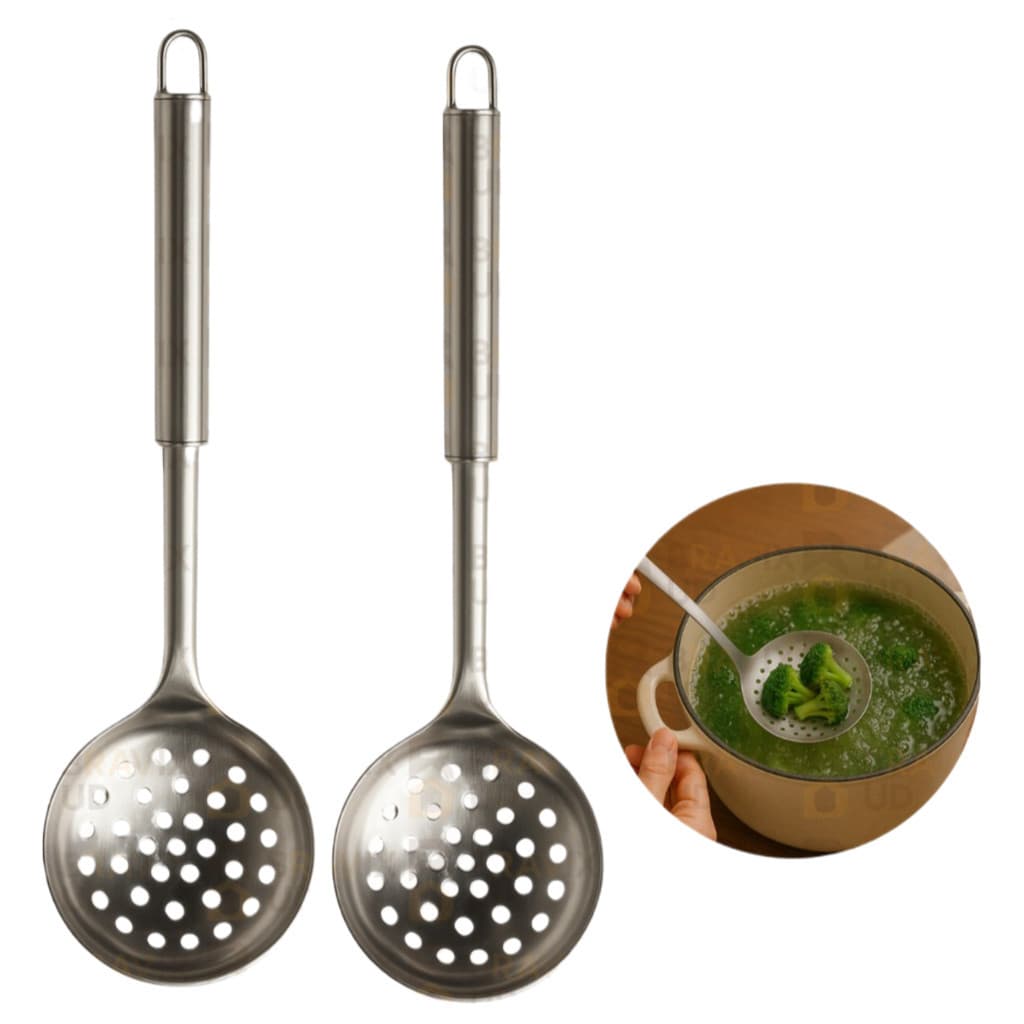 Escumadeira para Fritura Batata Frita Pasteis Inox Cozinha Utensilios Inox