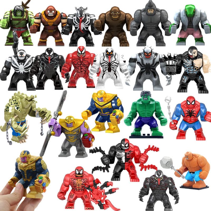 [7 cm de altura] Blocos de construção de heróis Minifiguras adultas/Montagem de pequenas partículas/Brinquedos educativo