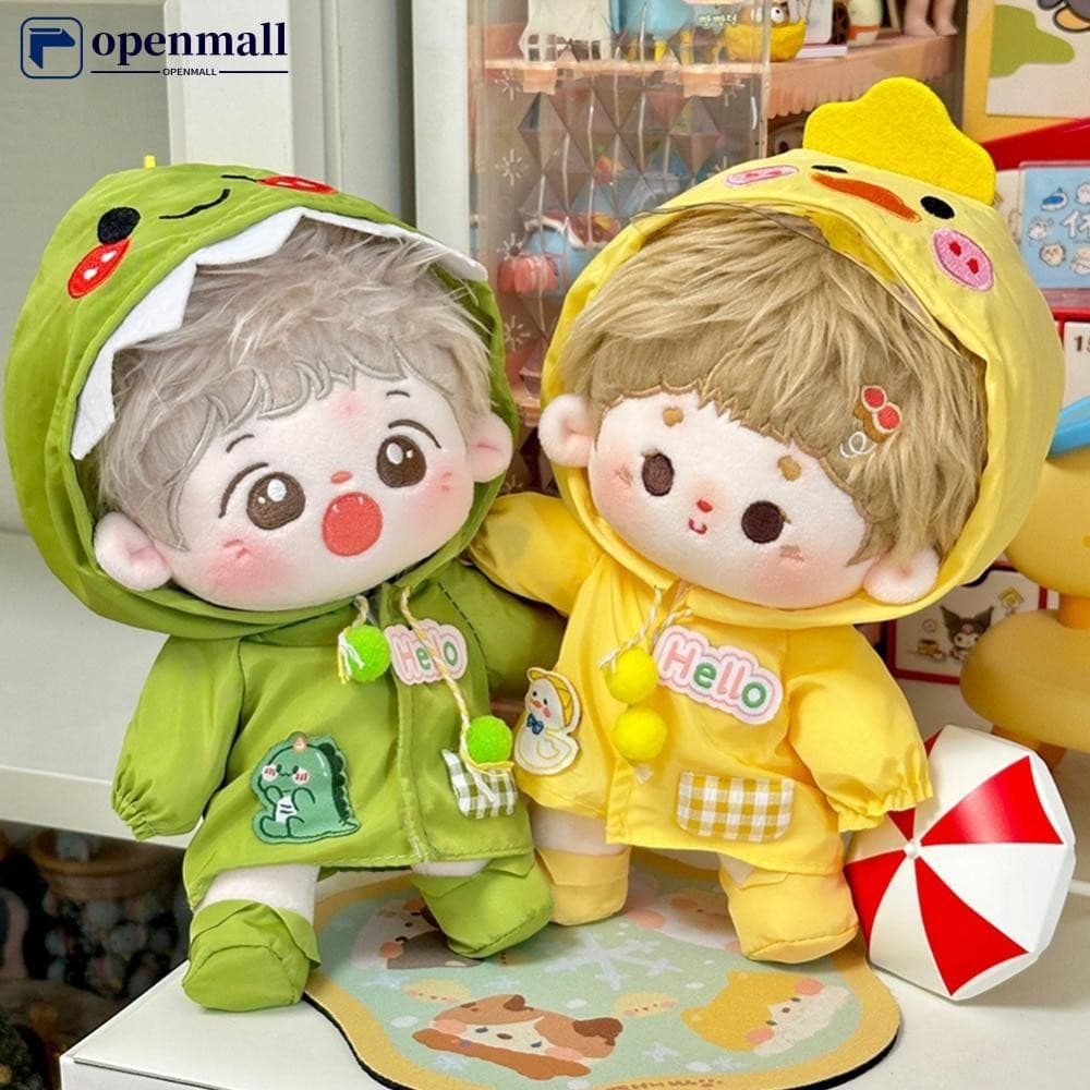 Newsandrainomall (Somente Roupas) Para Capas De Chuva De Boneca De Algodão De 10/20 Cm , Roupa De Substituição Pelúcia D