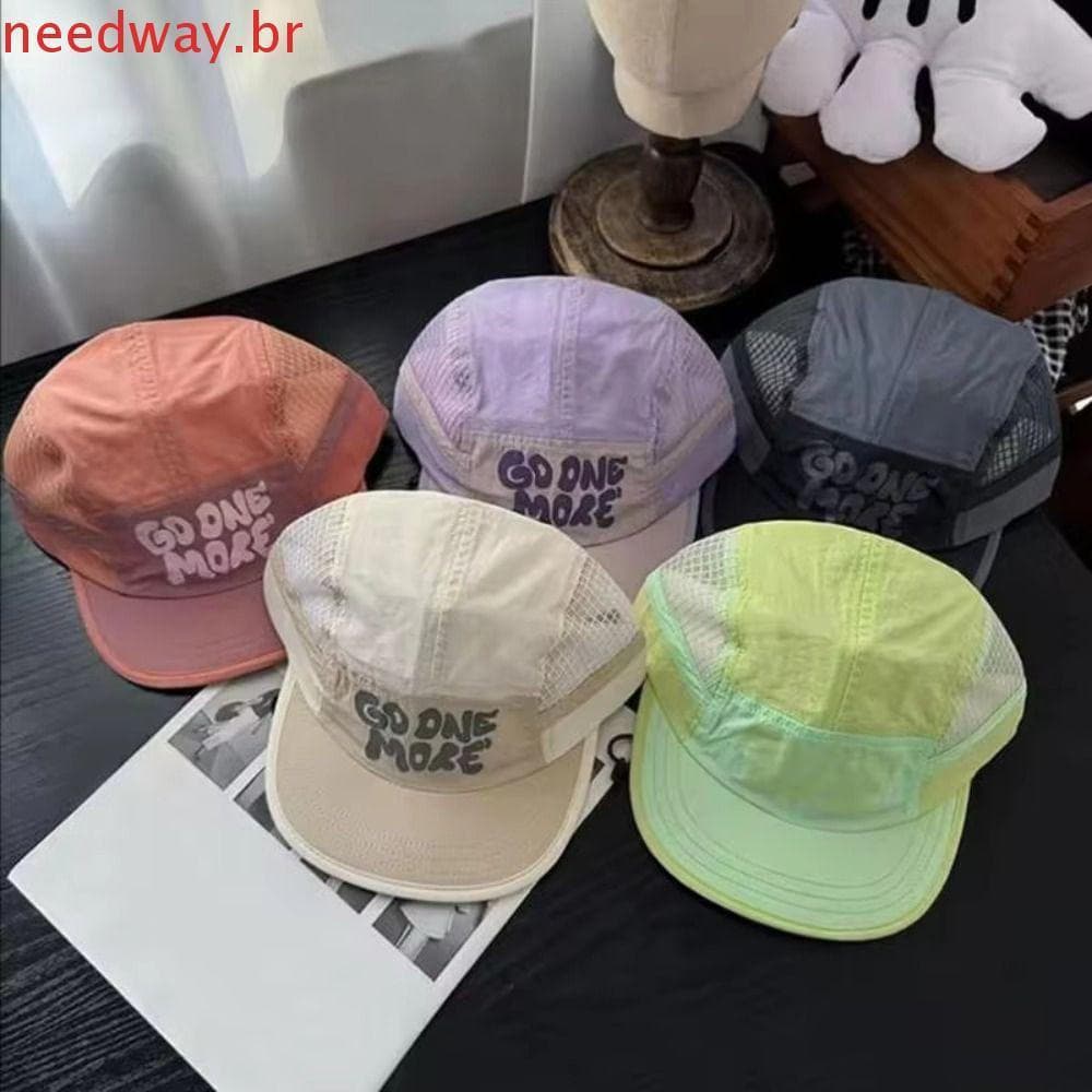 NEEDWAYB Chapéu Respirável , Boné De Beisebol Retrô De Aba Macia Com 5 Painéis De Secagem Rápida , Bonés De Corrida De M
