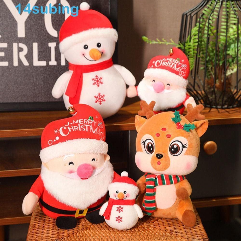 SUBING Bonecos De Pelúcia De Papai Noel , Boneco De Neve , Brinquedos Natal , Boneca De Rena De Super Macia