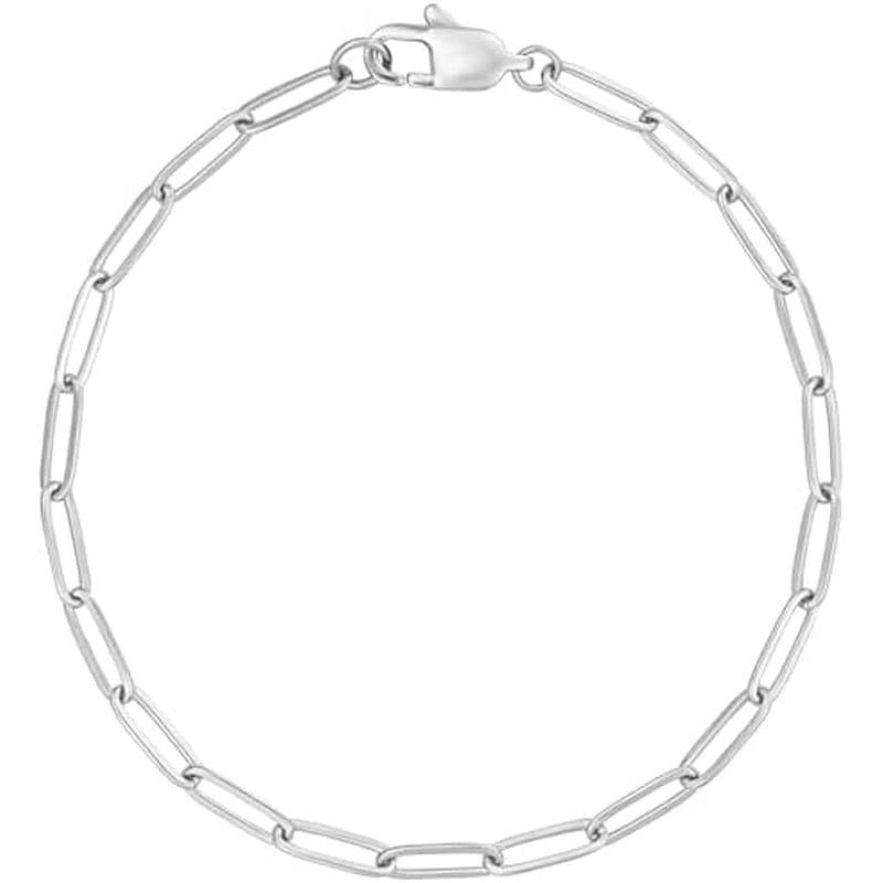 Clipe De Papel Banhado A Ouro 14K Delicado Elo Corrente Pulseira Ajustável Joias Presentes Para Mulheres