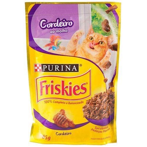 Ração Úmida Friskies Sachê para Gatos Adultos sabor Cordeiro 85g