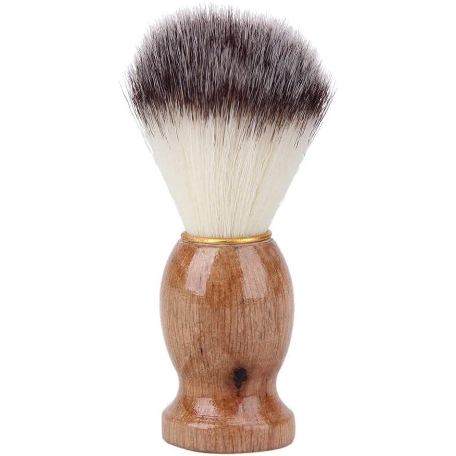 Pincel de Barbear Masculino de Pelo de Texugo para Salão de Barbeiro, Limpeza Facial e da Barba, Pincel para Espuma de B