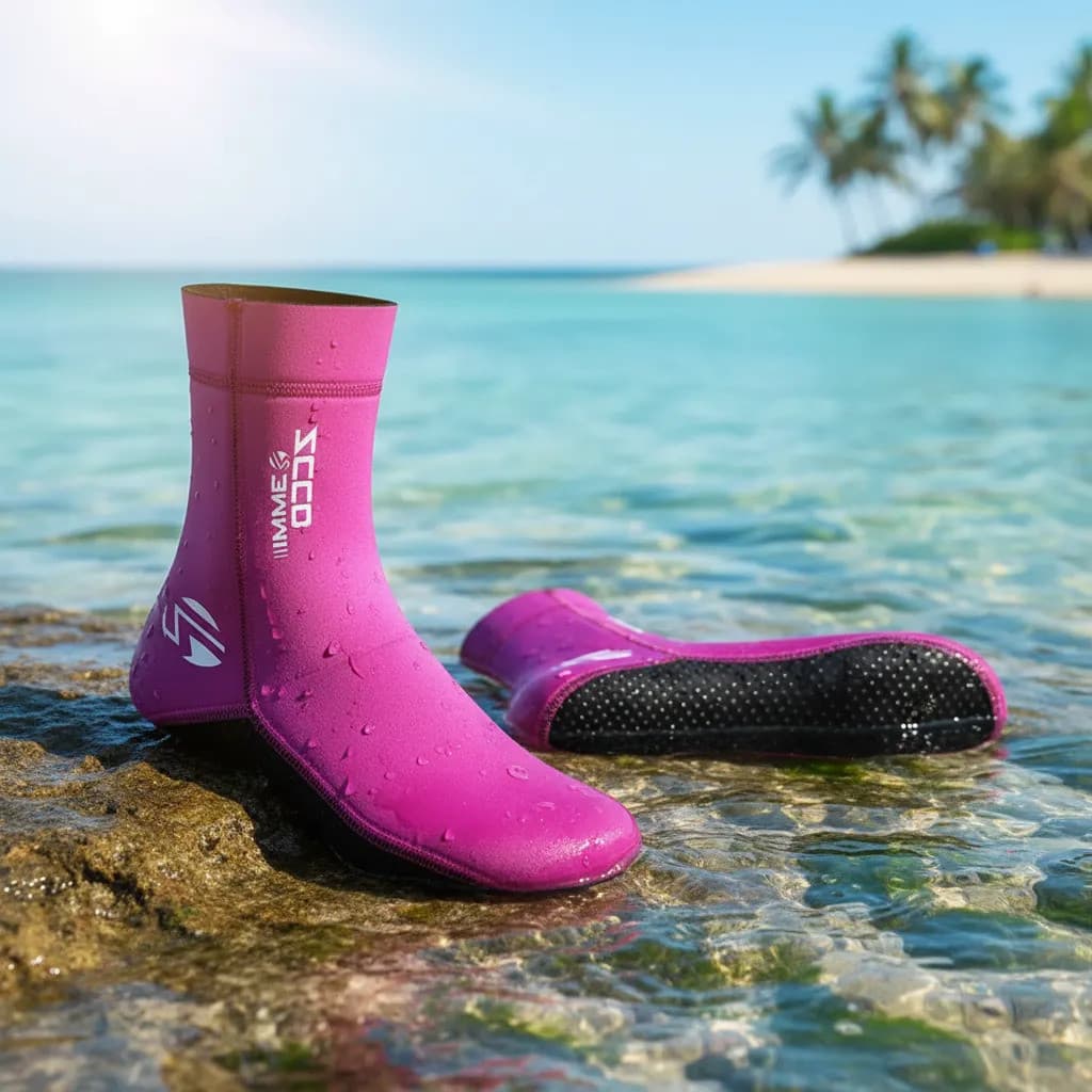Meias De Neoprene 3mm Zcco Com Proteção Antidesgaste No Tornozelo, Antiderrapante E Confortável Cano Alto
