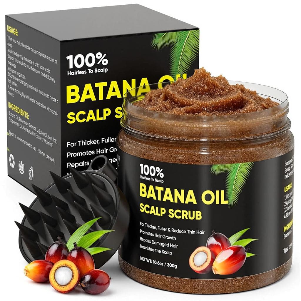 Esfoliante Capilar com Óleo de Batana para Crescimento Capilar, Batana Orgânica Nutre o Cabelo com Alecrim, Óleo Capilar