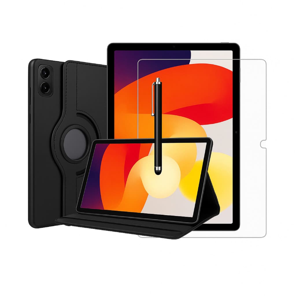 Kit Completo Capa Giratória + Película + Caneta Para Xiaomi Redmi Pad Pro Tela 12.1 Poco Pad Tablet de 12.1