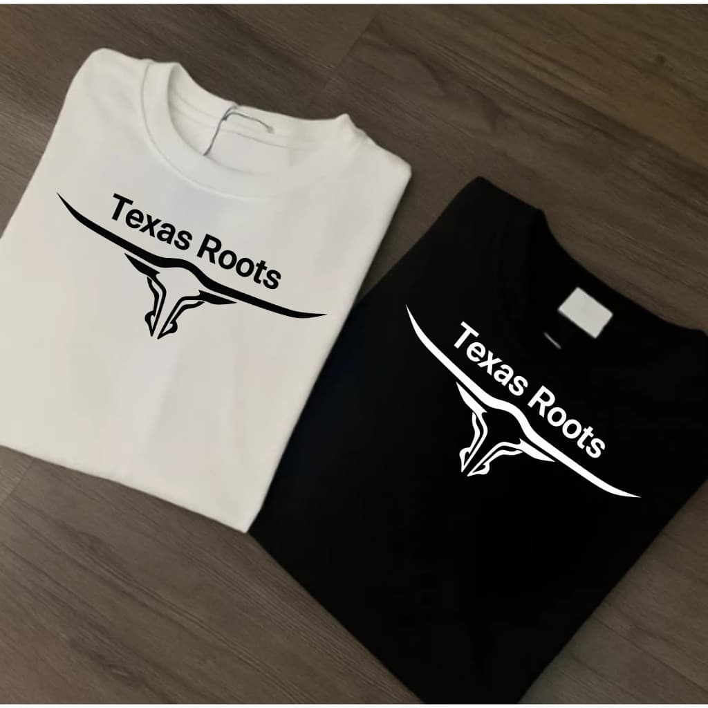 Kit 2 Camisetas Masculinas  Texas Roots 100% Algodão Confortável Manga Curta/Gola Redonda/Dia a Dia Várias Cores Unissex