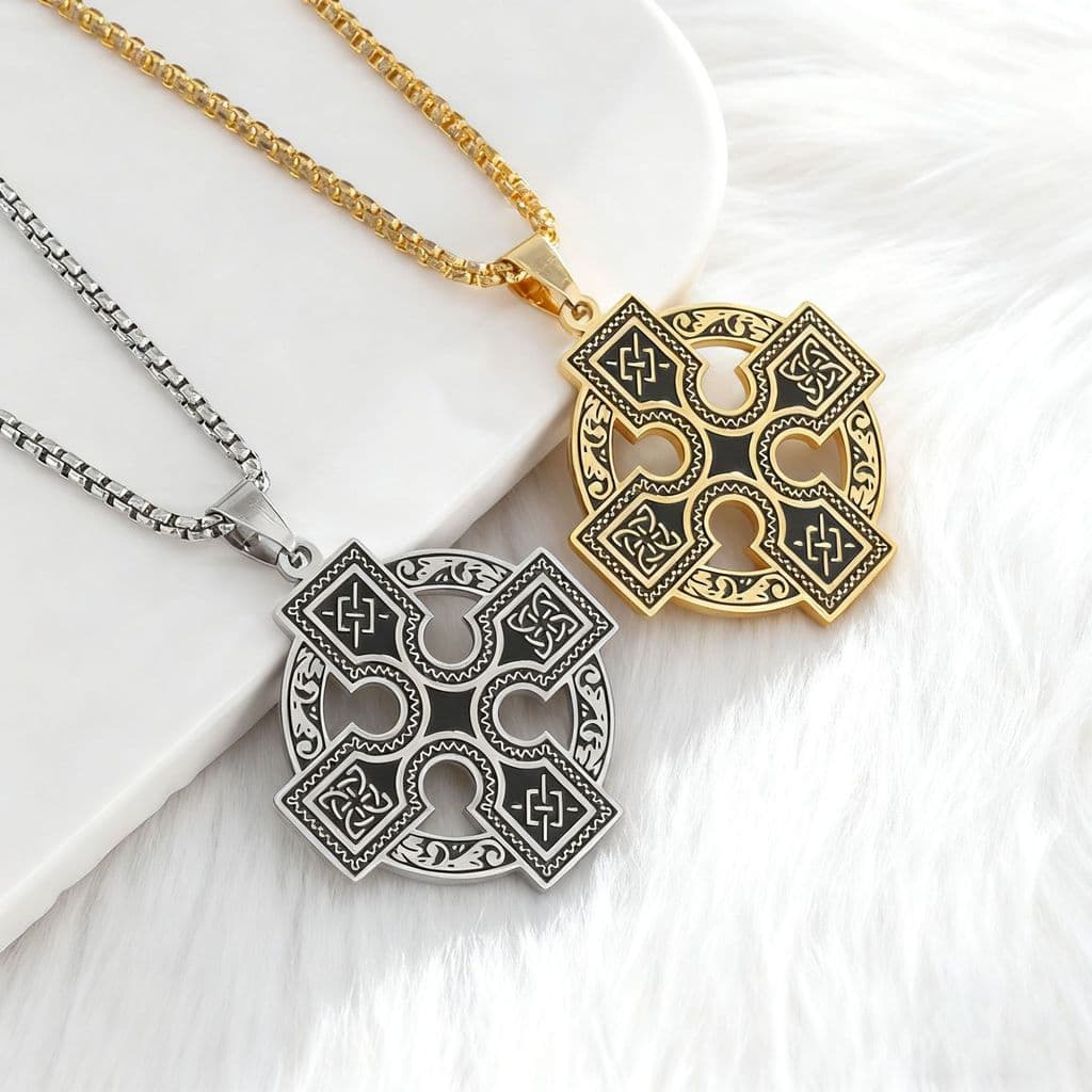 Pingente Viking com Nó Celta Oco, Colar Simples e Elegante, Acessório Personalizado