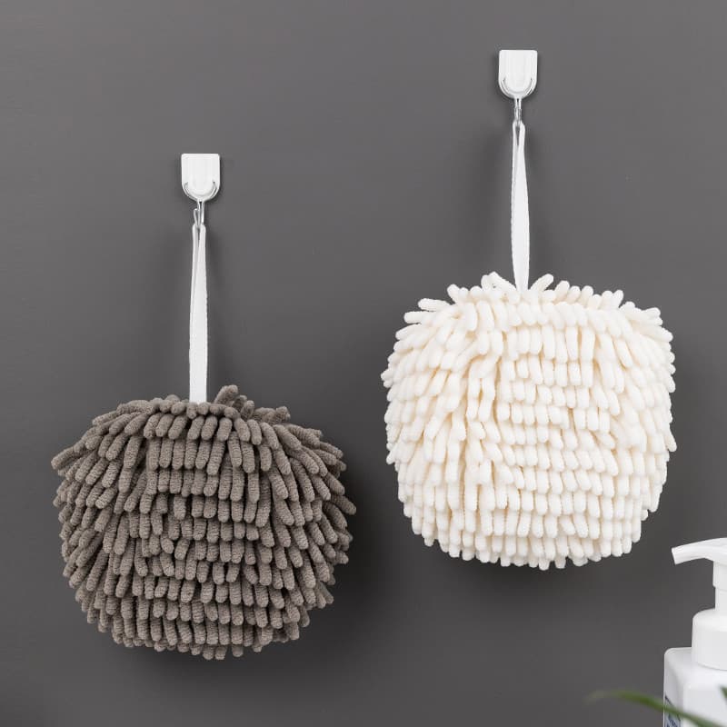 4167.Bola de mão de Chenille japonesa, toalha de mão de secagem rápida, lenço absorvente espesso, toalha de mão pendurad