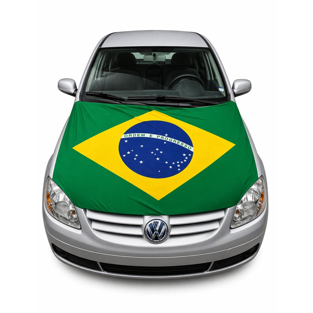 Bandeira Brasil Capô Carro 1,40x87cm Copa Do Mundo 2026