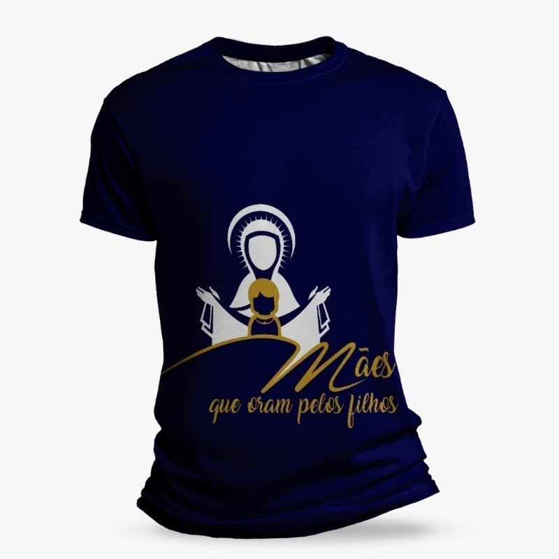 Blusa Feminina Camiseta Mães que Oram Católica Cristã Confortável 100% Algodão