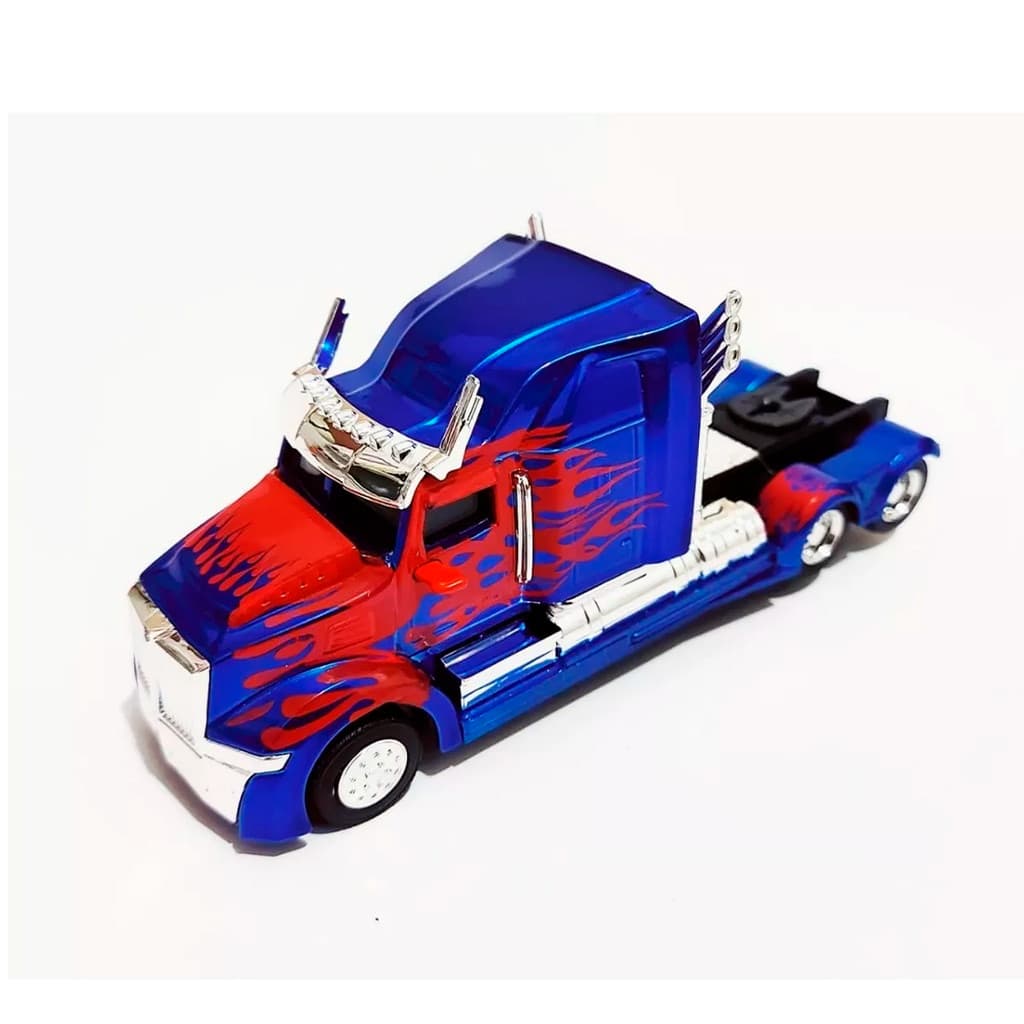Caminhão Transformers Optmus Prime Vira Robo Bate E Volta