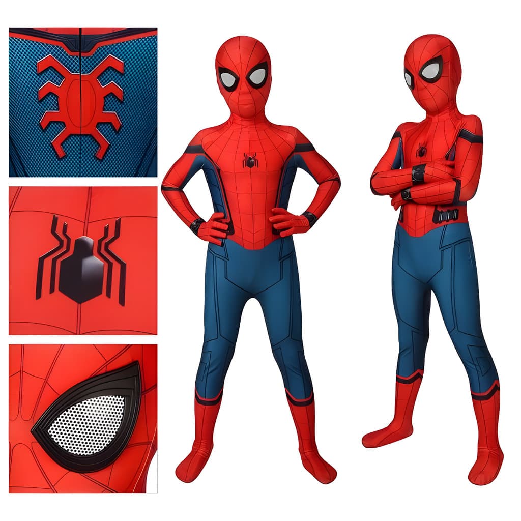 Fantasia Infantil Homem Aranha Volta ao Lar Para Crianças Traje Festas e Aniversários