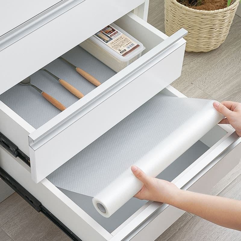Tapete de gaveta de cozinha armário de papel à prova d'água adesivo à prova de óleo guarda-roupa tapete à prova de umida