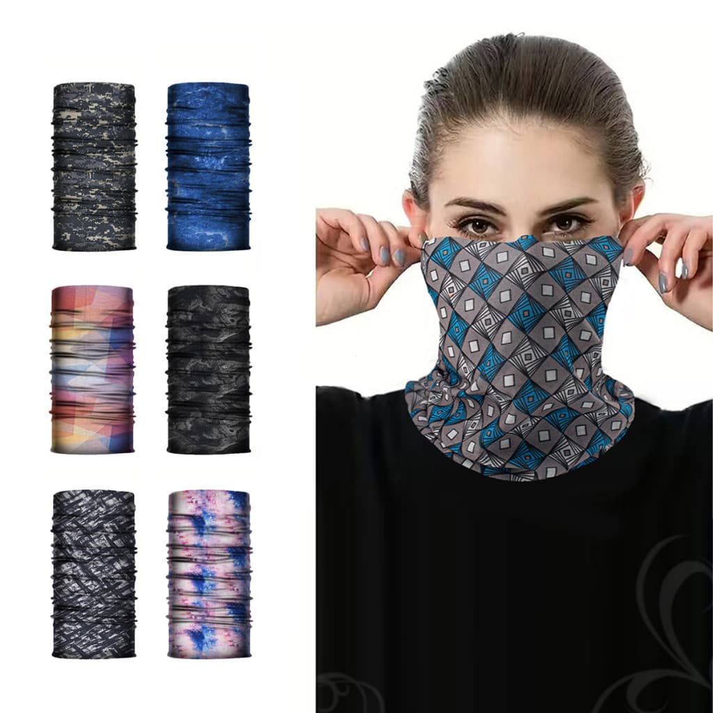 Máscara De Sol Respirável Motociclista Masculino Ao Ar Livre Bandana Gelo Seda Pesca Verão