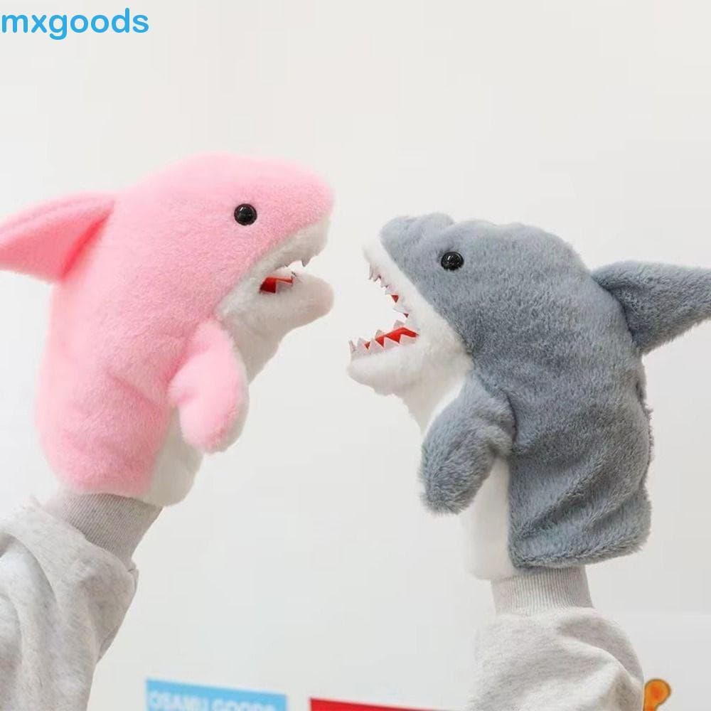 MXGOODS1 Fantoche De Mão De Tubarão , Brinquedo Interativo Bonito De Desenho Animado Animal De Pelúcia De Boca Aberta De