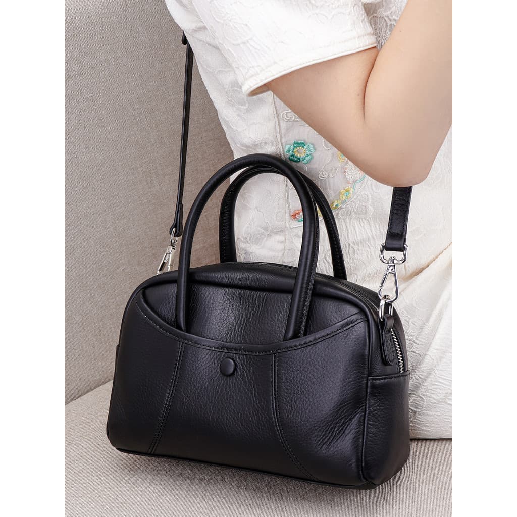 Bolsa de couro genuíno feminina 2026 novo estilo moda grande capacidade Commuter portátil bolsa feminina primeira camada