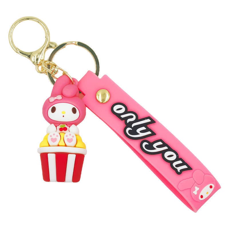 Bonito criativo bonito divertido Sanrio carro chaveiro requintado dos desenhos animados casal saco pingente chaveiro pre