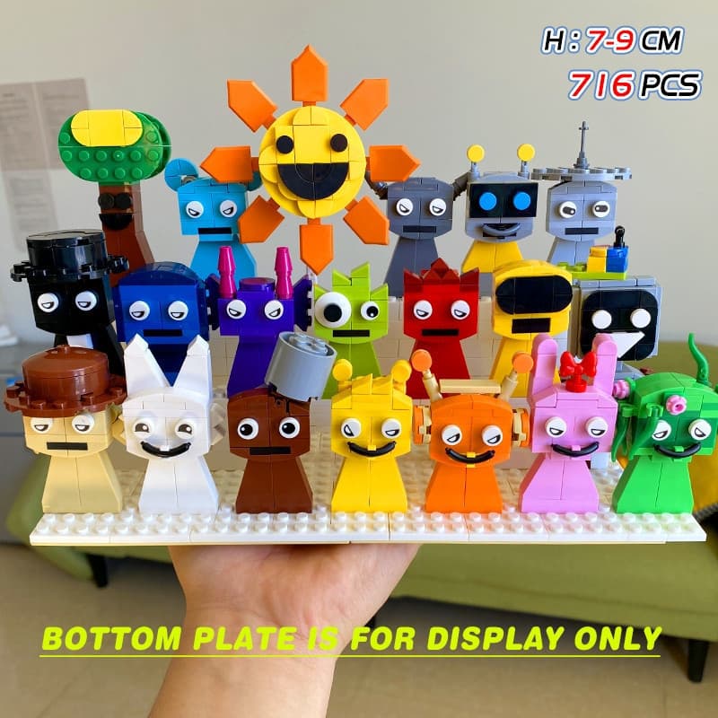 Conjunto de Blocos de Construção MOC Incredibox Figuras Sprunki Brinquedos de Figuras de Jogo de Terror para Crianças