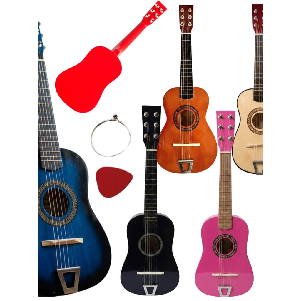 Mini Violão Infantil Palheta Semi Profissional Crianças Corda Em Aço Acústico Real Verdadeiro