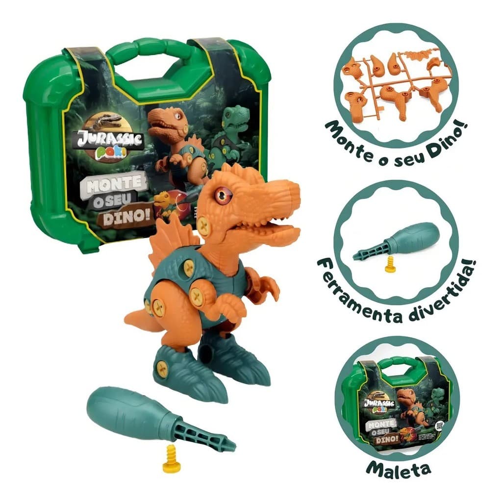 Maleta Infantil Jurassic Monte Seu Dinossauro