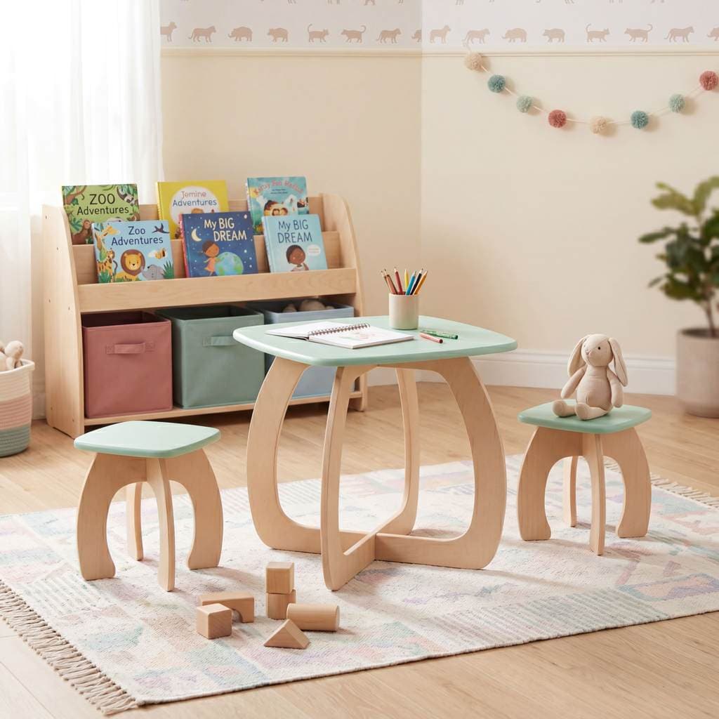 Mesa Infantil com Bancos em MDF - Perfeitas para Brincar ou Estudar!