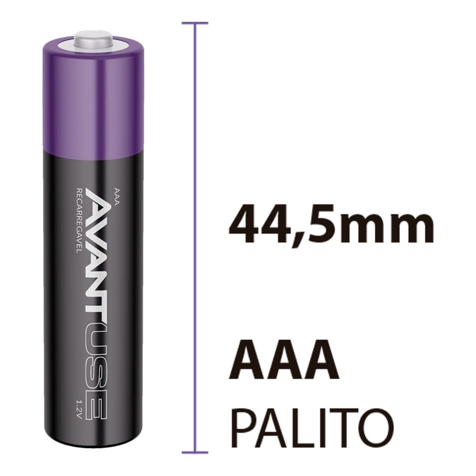 Kit 4, 8 ou 16 Pilhas Recarregável ou Alcalina AA Comum ou AAA Palito 1.5V Avant Use