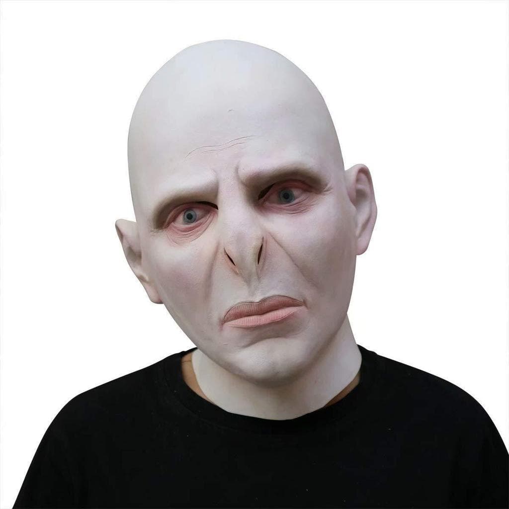 Engraçado máscara de Voldemort grande chefe chapelaria Halloween engraçado Horror carnaval festa adereços engraçado