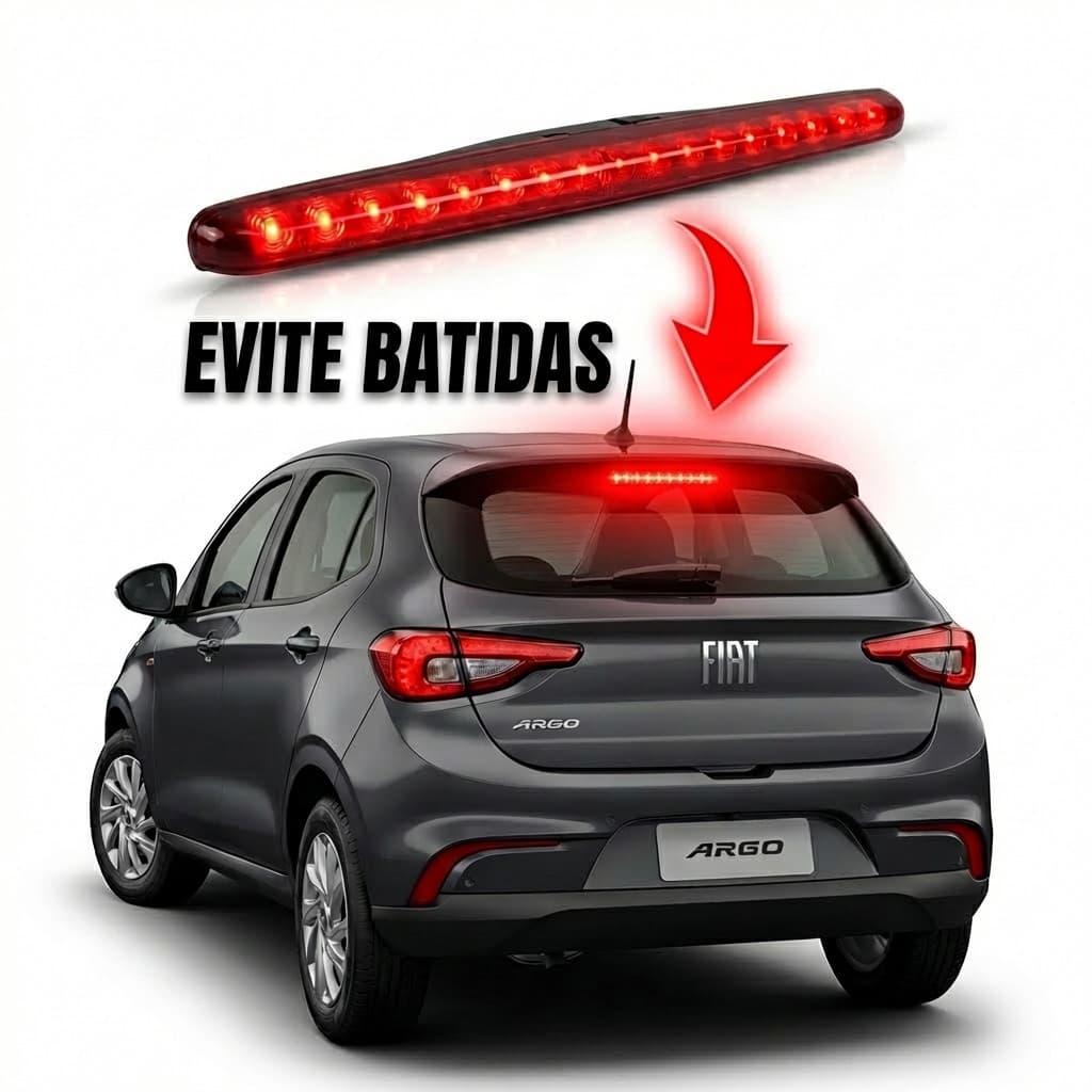 Brake Light LED 20 Leds 26cm 12V Universal Luz de Freio Automotiva Alta Visibilidade Segurança