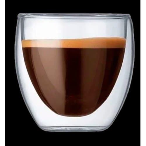 Copos Vidro Duplo Conjunto 2 Camadas Resistente 90ml Xicara Térmica Café Chá Sorvete
