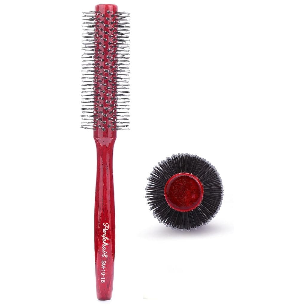 Escova de Cabelo Redonda Pequena PERFEHAIR para Secagem com Cabelo Curto, Fino e Cacheado, com Cerdas de Nylon Macias, 1