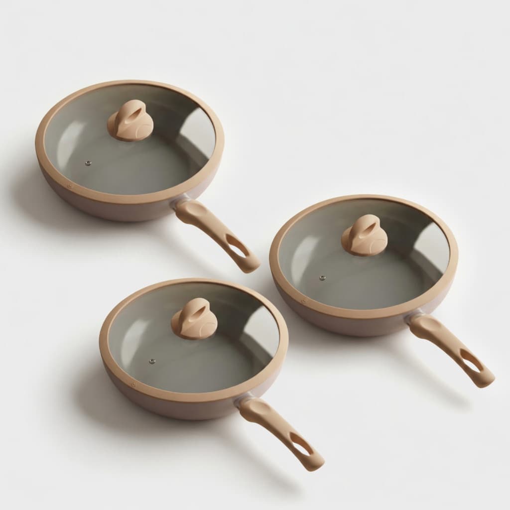 Kit 3 Frigideira Wok Antiaderente 28cm Cerâmica Baesh