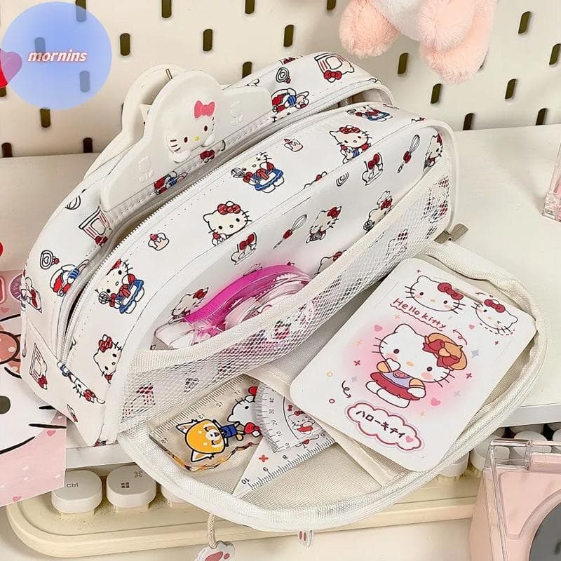 MORNIN Sanrio Hello Kitty Pachacco Estojo De Lápis Fofo De Desenho Animado Bilayer Bolsas De Armazenamento De Caneta De