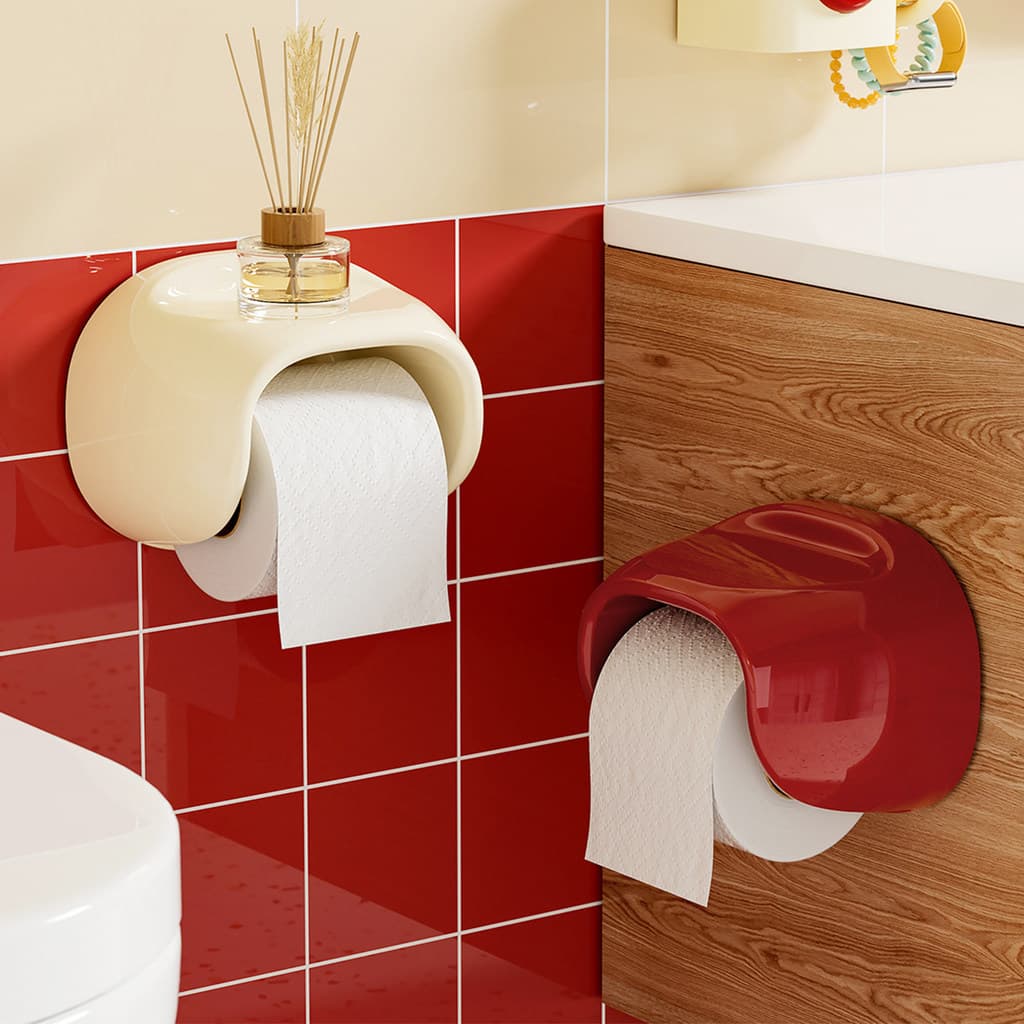 Caixa de papel de rolo de papel higiênico fixado na parede high-end Retro creme banheiro rolo suporte de papel caixa de