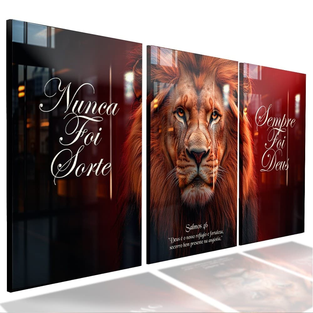 Quadros Decorativo Leão Águi Lobo Motivacional Religioso Superação Decoração Sala Quarto