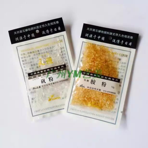 Frete grátis Tianya pigmento Mineral cola em pó alum pó cola alum pintura chinesa escova fina cor pesada cola alum 10g