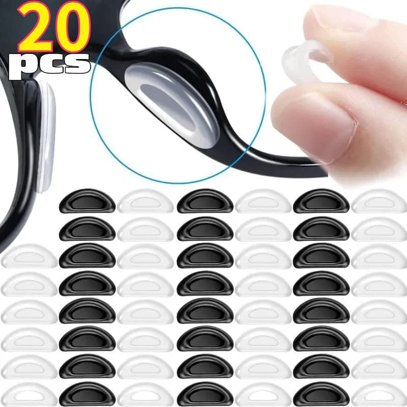 20 Pçs De Óculos Cinta Suporte Antiderrapante Silicone Nariz Almofadas Vara Na Almofada Do Acessórios