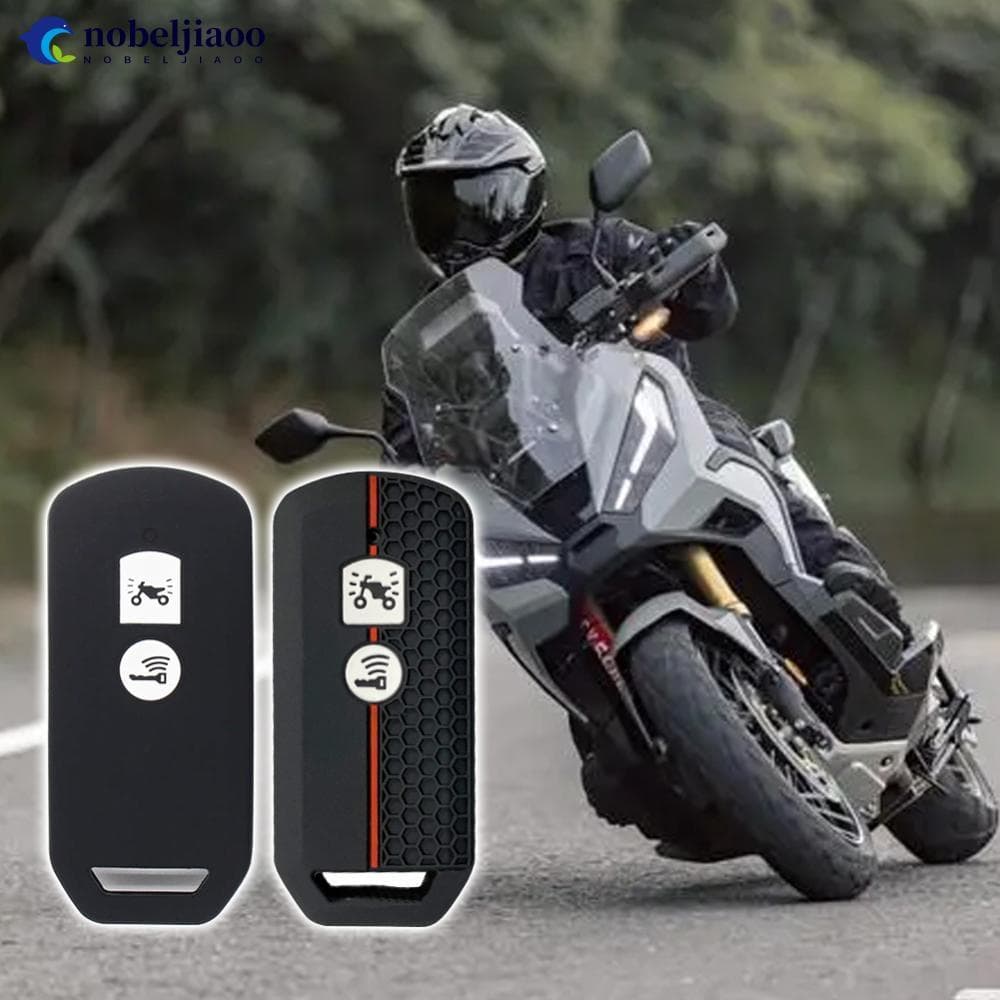 NOBELJIAOO Capa De Silicone Para Chave Inteligente De Motocicleta Com 2 Botões Honda PCX 150 Híbrido X-ADV SH125 Scoopy