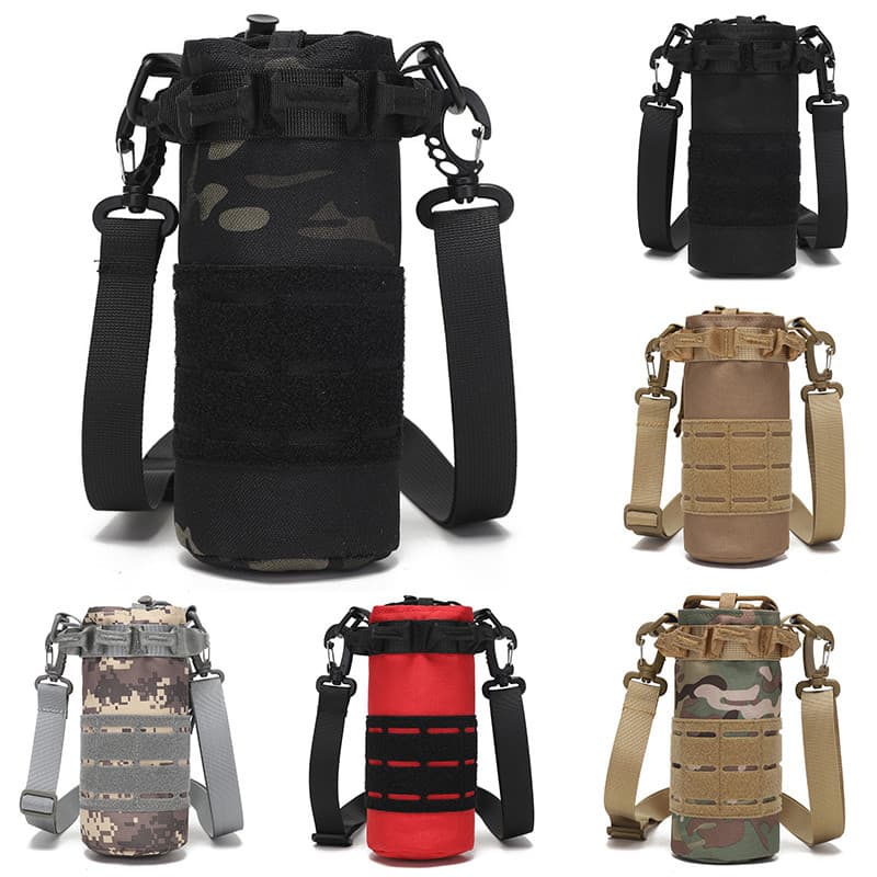 Ventilador militar tático garrafa de água bolsa de ombro ciclismo ao ar livre capa de copo de água impermeável resistent