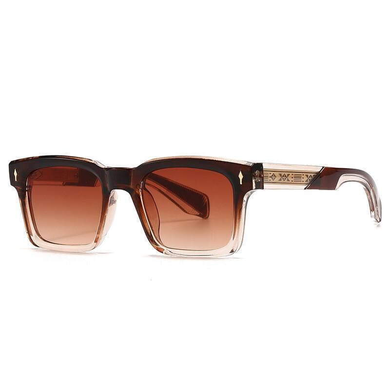 Óculos de Sol Quadrados Vintage para Mulheres, Óculos de Sol com Rebites Azuis e Verdes, Óculos de Sol Punk Masculinos e