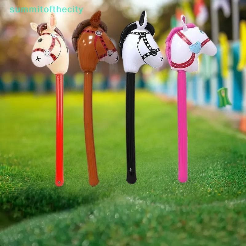 Nobleflyingsum 1 Peça Balão Inflável De Cabeça De Cavalo Explodir Pônei Sti Brinquedo Suprimentos Para Festa De Hallowee