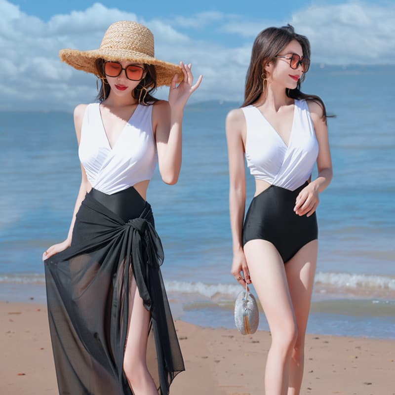 Novo estilo maiô feminino de uma peça Boxer conservador capa barriga biquíni simples moda High-End primavera quente maiô