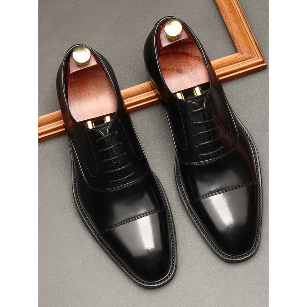 Itália de alta qualidade artesanal Goodyear rendas negócios Formal Wear couro genuíno puro três articulações sapatos de