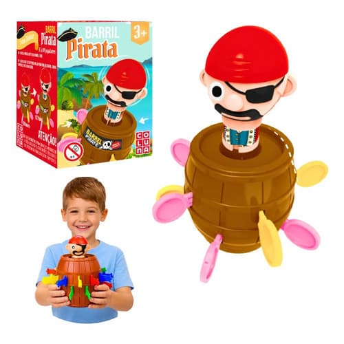 Jogo Brinquedo Barril Pula Pirata Tabuleiro Escola Presente